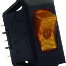 JR Products 12555 Amber/Black SPST Illuminated On/Off Switch