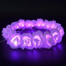FULLBELL Fairy String Lights Purple Rose Flower 20 LED Battery Operated Decorati