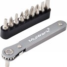 MulWark 11pc 1/4 Mini Ratchet Wrench Close Quarters Pocket Screwdriver Set with
