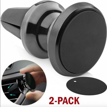 2x 360&Acirc;&deg; Magnetic Car Mount Holder Air Vent Stand Universal For Mobile Cell Phone