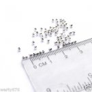 10PCS STERLING SILVER 925 2MM SEAMLESS CRIMPS END BEADS SPACERS BEADING Jewelry