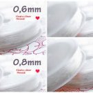 6 YARDS STRETCHY ELASTIC CLEAR THREAD STRING CORD DIY BRACELET JEWELLERY W/ ROLL