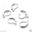 2 X 925 STERLING SILVER 17MM LEVERBACKS EARWIRES HOOKS BEADING JEWELLERY FINDING