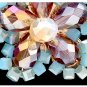 2016 Handmade Crystal Glass Flowers Stud Earrings