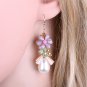 Pure Handmade Pearl Crystal Flower Earrings&iuml;&frac14;�2 Colors&iuml;&frac14;�