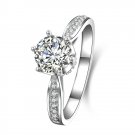 Fashion 925 Silver Crown Diamond Ring