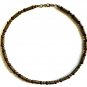 Necklace Men Choker Stone Tiger Eye Brown Bronze Beads Free Shipping 4021