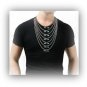 Necklace Men Male Choker Magen David Pendant Natural Stone Tiger Eye Beads 4049