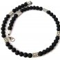 Necklace Men Male Choker GemStone Matte Black Hematite Tiger Eye Lava Beads 4054