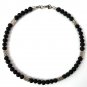 Necklace Men Male Choker GemStone Matte Black Hematite Tiger Eye Lava Beads 4054