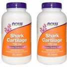 2 Pack Now Foods Shark Cartilage 750Mg Immune System Support - 300 Caps