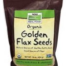 NOW Foods Organic Golden Flax Seeds - 16 oz.