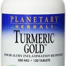 Turmeric Gold 500 mg - 120 Tablets by Planetary Herbals
