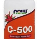 NOW Foods Vitamin C-500 with Rose Hips Vegetarian/Vegan - 100 Tablets
