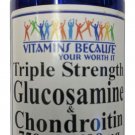 Vitamins Because Triple Strength Glucosamine and Chondroitin 750mg/600mg 100 cap