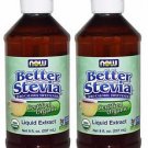 2 Pack Now Foods Organic Better Stevia Liquid Extract 8 fl oz (237 ml)