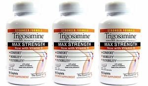 3 Pack Twinlab Trigosamine Max Strength Glucosamine Chondroitin - 90 Caplets