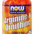 NOW Foods L-Arginine 500mg, 250 Capsules, Free Shipping, New