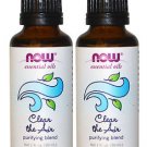 2 Bottles Now Foods Essential Oils Clear the Air Purifying Blend - 1 fl oz