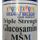 Vitamins Because Triple Strength Glucosamine and MSM 750mg/500mg 100 caps