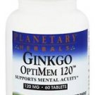 Ginkgo OptiMem 120, Planetary Herbals, 60 tablet