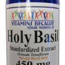 Vitamins Because Holy Basil Standardized Extract 450mg 100 caps