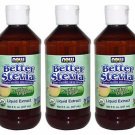 3 Pack Now Foods Organic Better Stevia Liquid Extract 8 fl oz (237 ml)