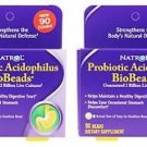 2 Pack Natrol Probiotic Acidophilus BioBeads Helps Digestive Tract - 90 Beads