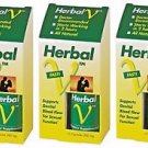 3 Pack Lane Labs Herbal V 500mg Supports Genital Blood Flow - 10 Capsules