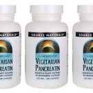 3 Pack Source Naturals Vegetarian Pancreatin 475 mg - 120 Capsules