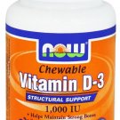 Vitamin D-3 1000 iu Fruity Chewable 180 Loz NOW Foods