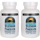 2 Pack Source Naturals Vegetarian Pancreatin 475 mg - 120 Capsules
