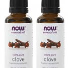 2 Bottles Now Foods Clove 100% Pure Oil 1 fl oz