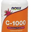 NOW Foods Vitamin C-1000 Sustained Release with Rose Hips, 250 Tablets