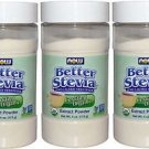 3 Pack Now Foods Certified Organic Better Stevia Extract Powder - 4 oz (113 g)