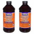 2 Pack Now Foods Sunflower Liquid Lecithin - 16 fl oz (473 ml)