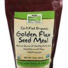 NOW Foods Organic Golden Flax Seed Meal Non-GE - 12 oz.