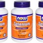 3 Pack Now Foods Selenium 200mcg Essential Mineral - 180 Vcaps