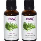 2 Bottles Now Foods Rosemary 100% Pure Oil 1 fl oz