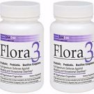2 Pack Lane Labs Flora 3 Probiotic - 60 Vegetarian Caps