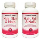2 Pack Nature's Chapter Hair, Skin & Nails Vitamins Biotin 5000mcg - 60 Capsules
