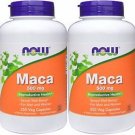 2 Packs - Now Foods, Maca 500 mg, 250 Veggie Capsules