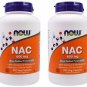 2 Pack Now Foods NAC (N-Acetyl Cysteine) 600 mg - 250 Vegetarian Capsules