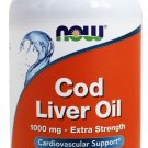 NOW Foods Cod Liver Oil Extra Strength 1000 mg - 180 Softgels