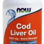 NOW Foods Cod Liver Oil Extra Strength 1000 mg - 180 Softgels