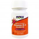 NEW Now Foods Vitamin D-3 10000 IU 120 Soft Gels