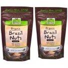 2 pack NOW Real Food - Brazil Nuts (Unsalted, Whole, Raw, Organic) - 10 oz