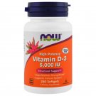Now Foods Vitamin D3 5000 IU 240 Softgels - ( Vitamin D-3 Highest Potency )