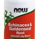 Echinacea and Goldenseal Root 225mg 100 Capsules NOW Foods
