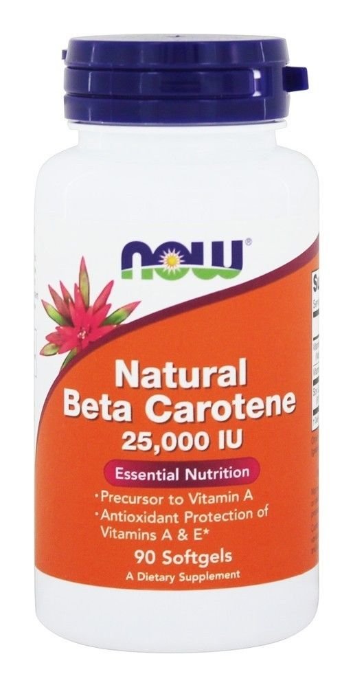 NOW Foods Beta Carotene D. salina with Mixed Carotenoids 25000 IU 90